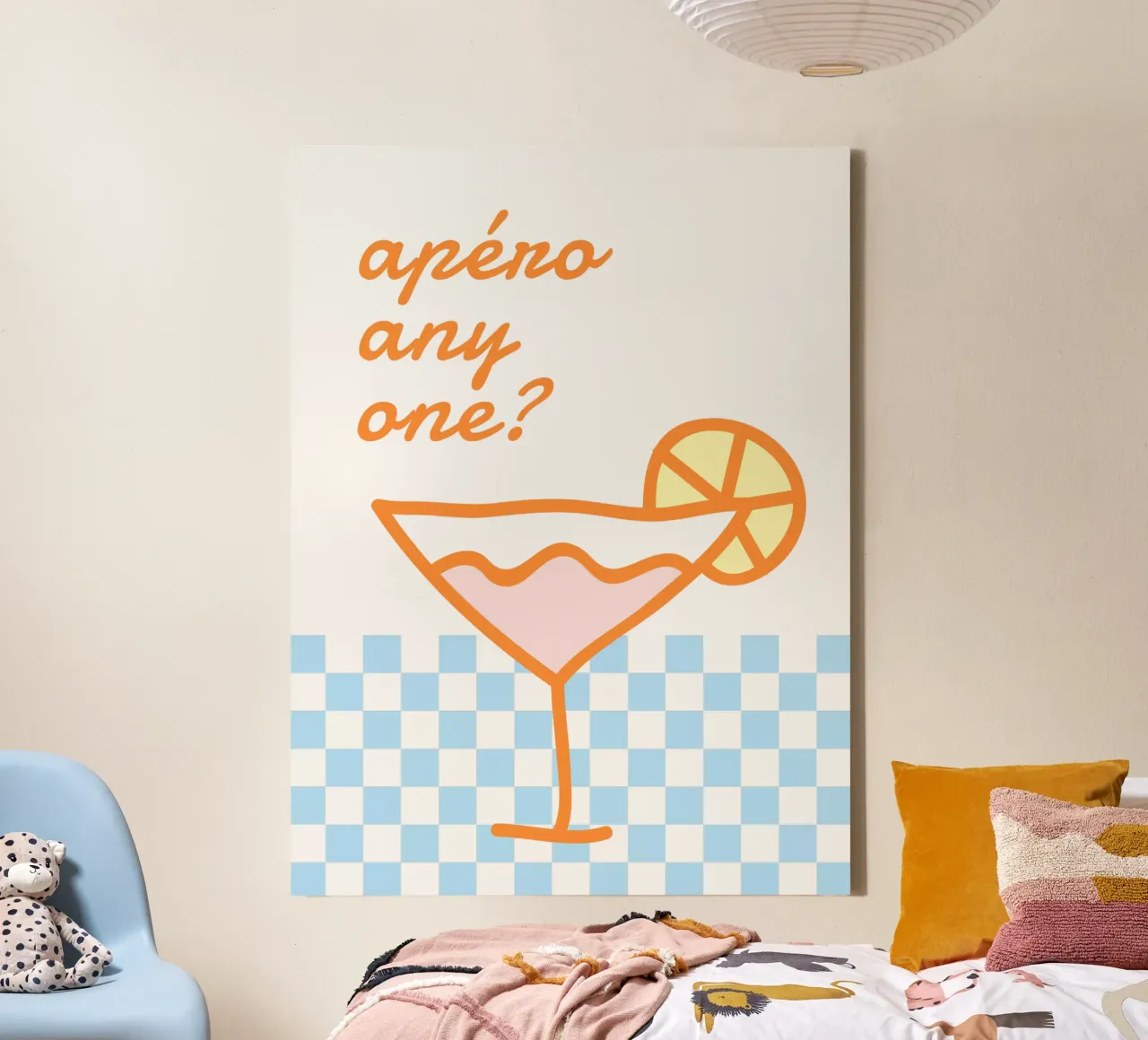 Apéro summer drink tela con Cornice a cassetta da Bureau Purpur