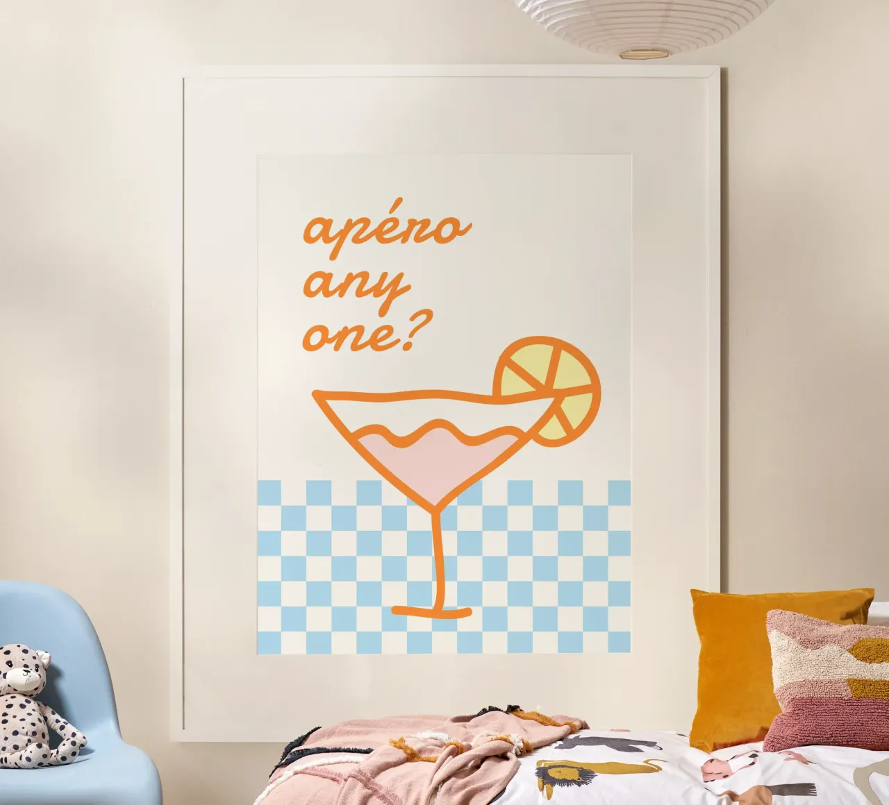 Apéro summer drink poster con telaio in plastica da Bureau Purpur