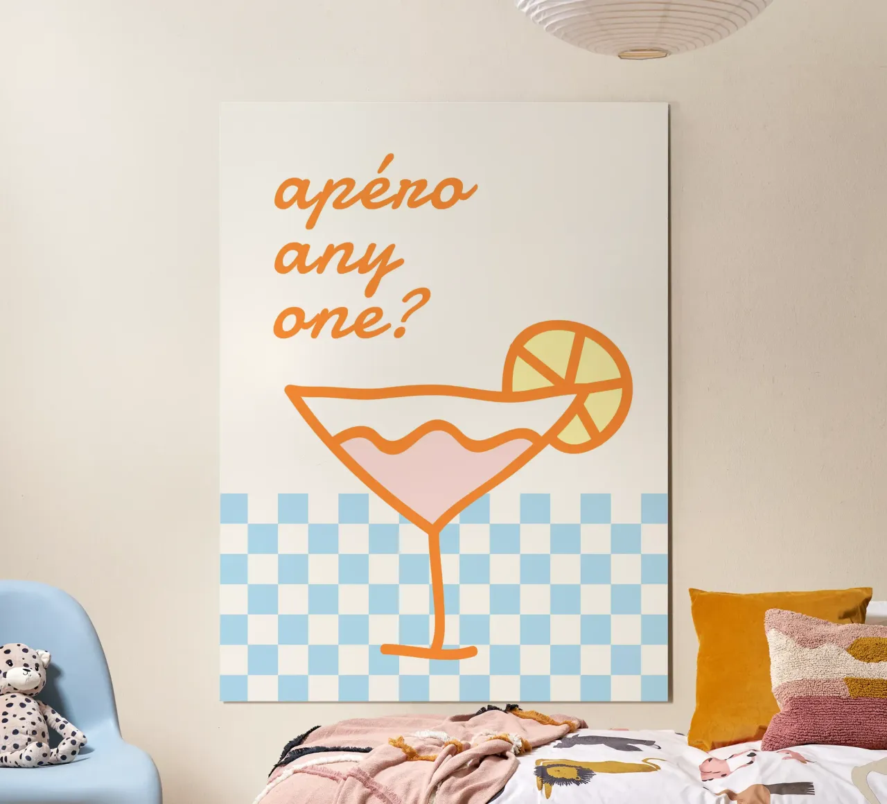 Apéro summer drink poster con telaio in plastica da Bureau Purpur