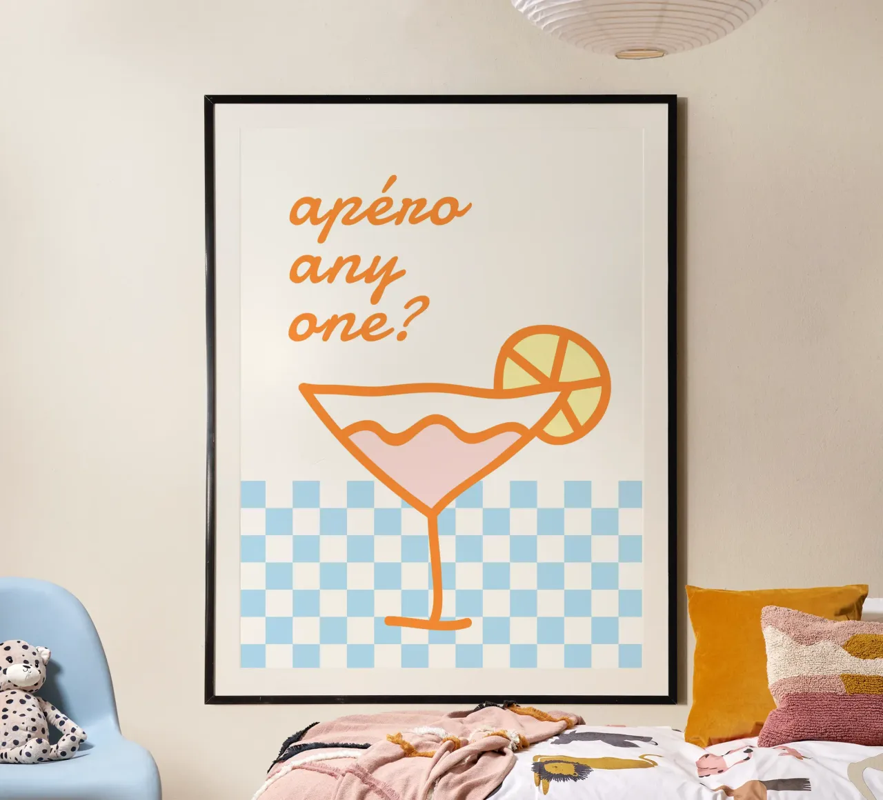 Apéro summer drink poster con telaio in plastica da Bureau Purpur