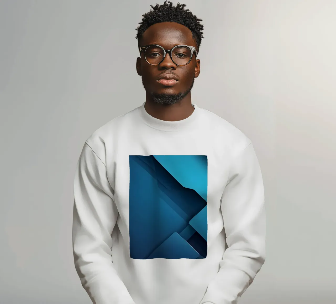 Design astratto di forme geometriche blu felpa da DesignDoodle