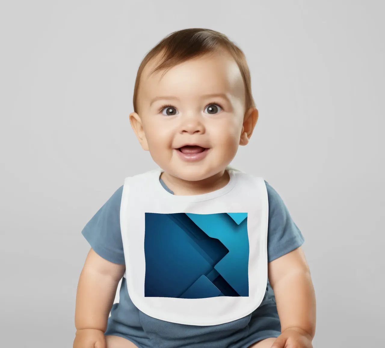 Design astratto di forme geometriche blu bavaglino da DesignDoodle