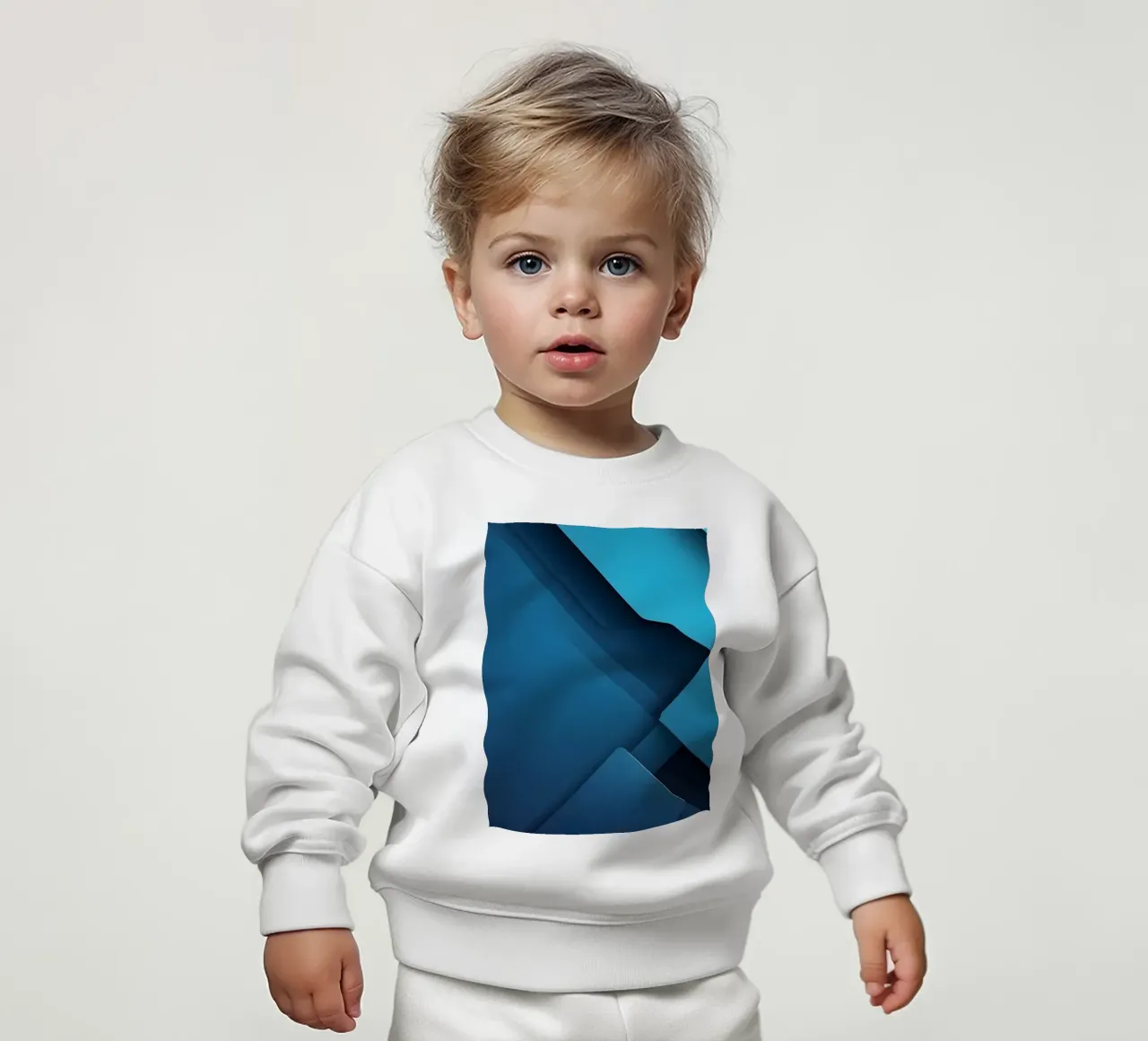 Design astratto di forme geometriche blu felpa neonato da DesignDoodle