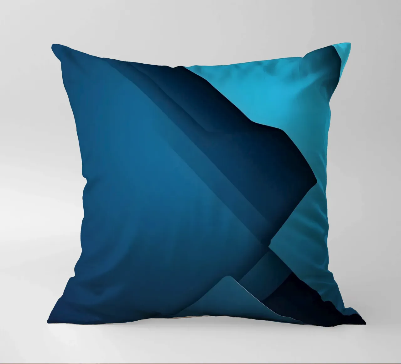 Design astratto di forme geometriche blu cuscino da DesignDoodle