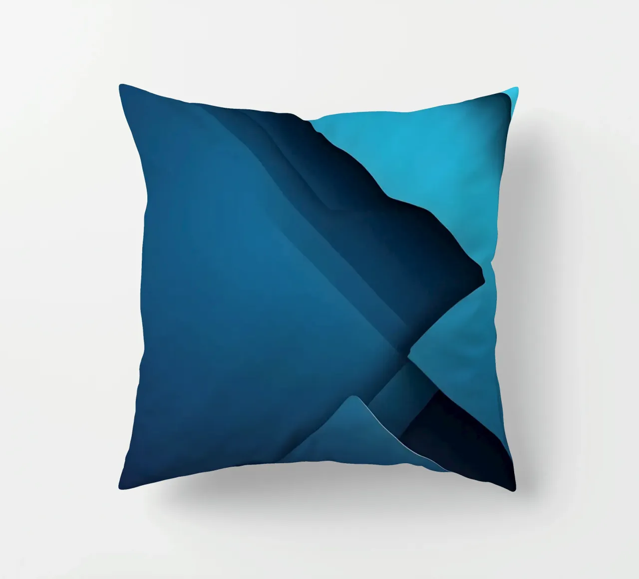 Design astratto di forme geometriche blu cuscino da DesignDoodle