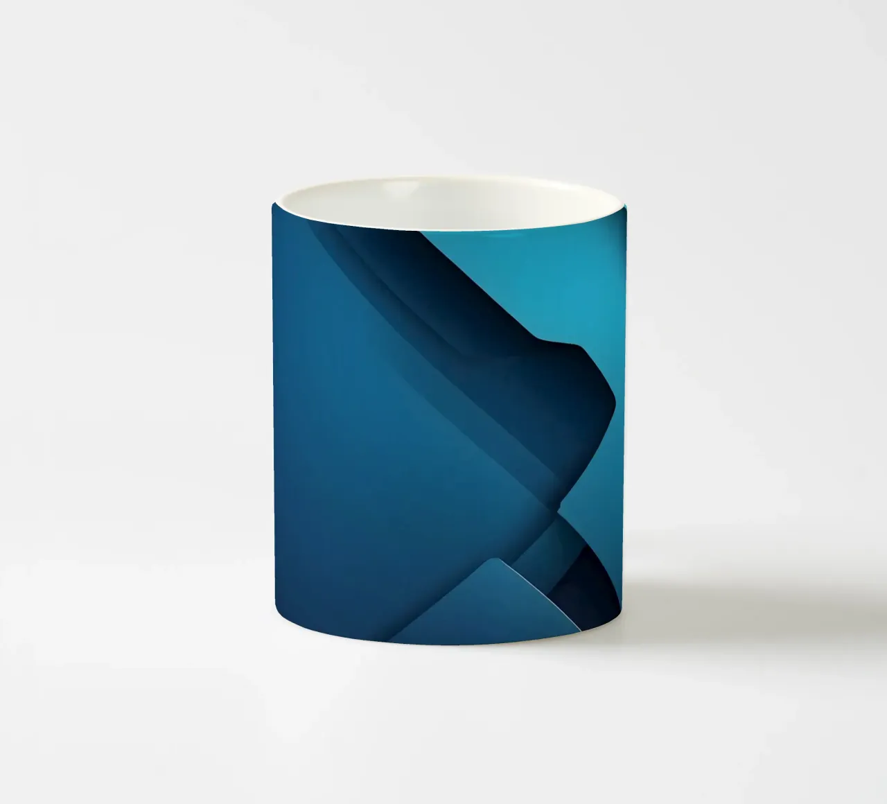 Design astratto di forme geometriche blu tazza in ceramica da DesignDoodle