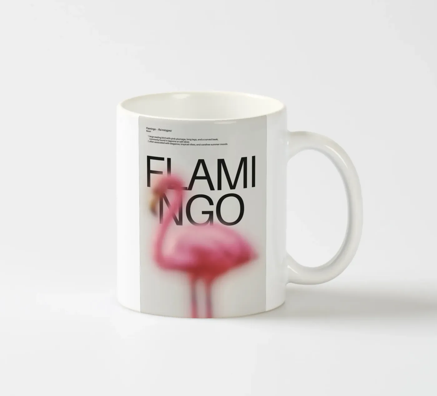 FLAMINGO ceramic mug by SMRT STUDIO