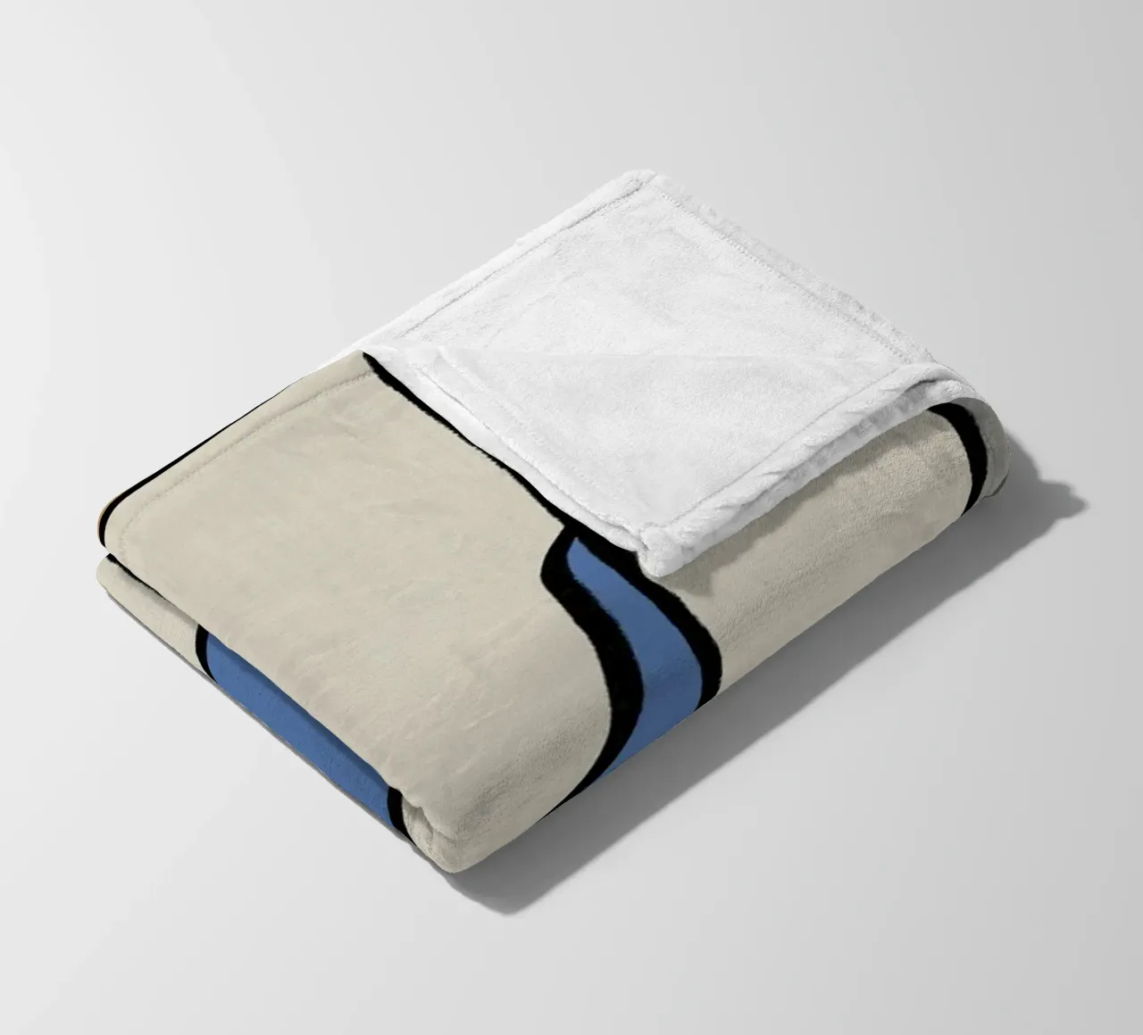 Minimal graceful line art abstract 05 coperta in pile da Little Dean