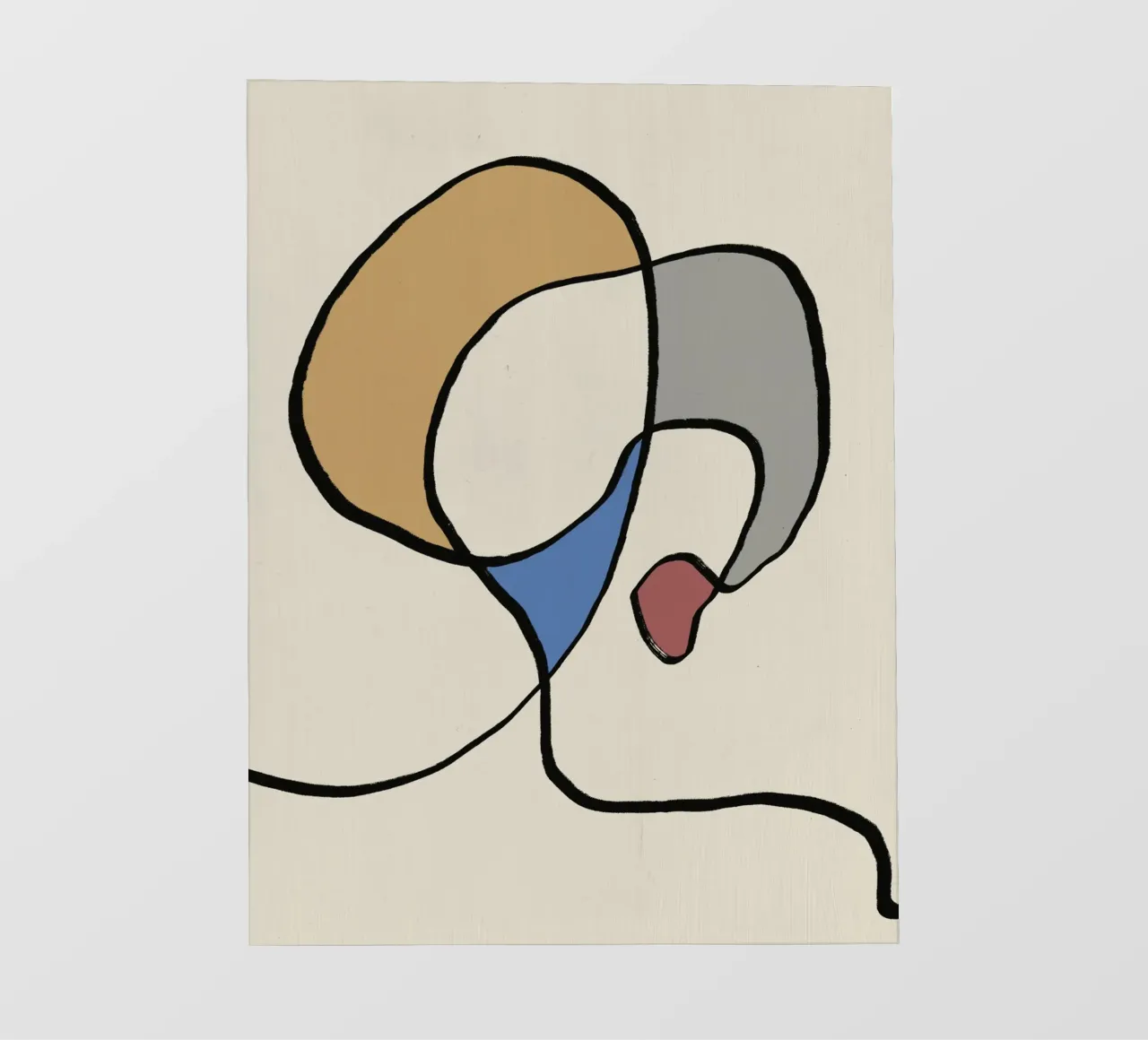 Minimal graceful line art abstract 05 pellicola backlit da Little Dean