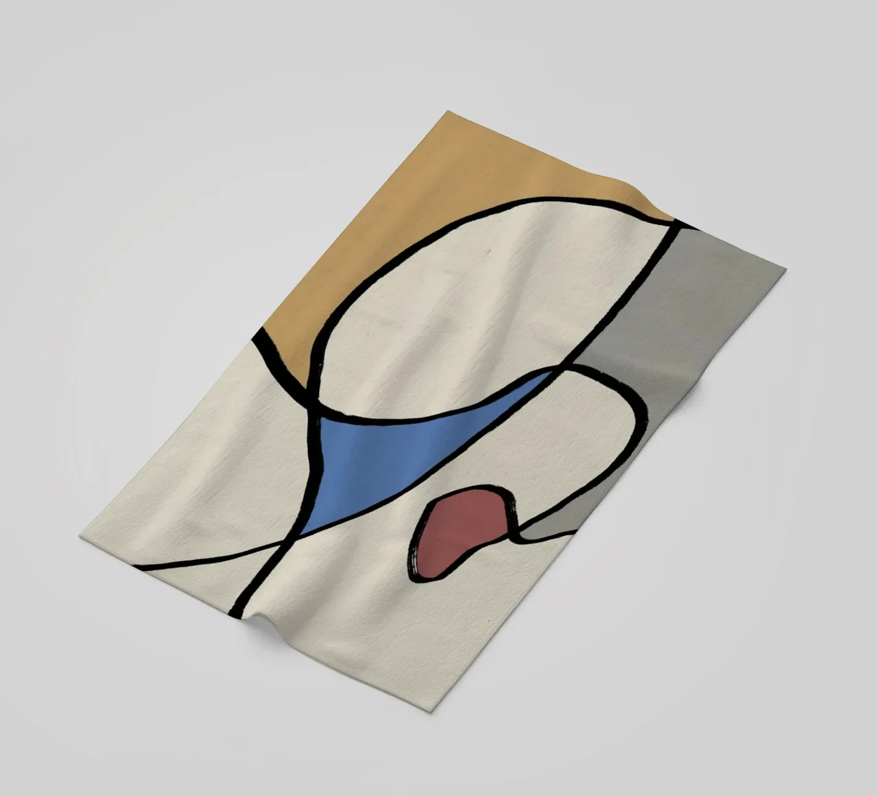 Minimal graceful line art abstract 05 telo mare da Little Dean