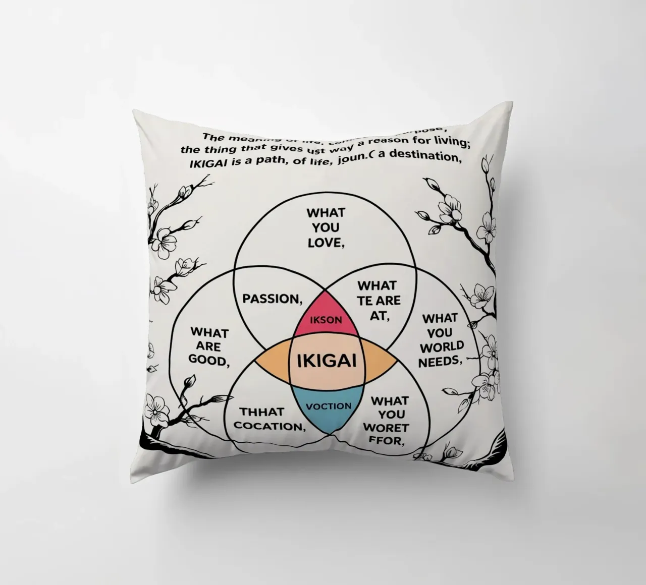 Definizione della parola Ikigai cuscino da Dale Edward YoungJr