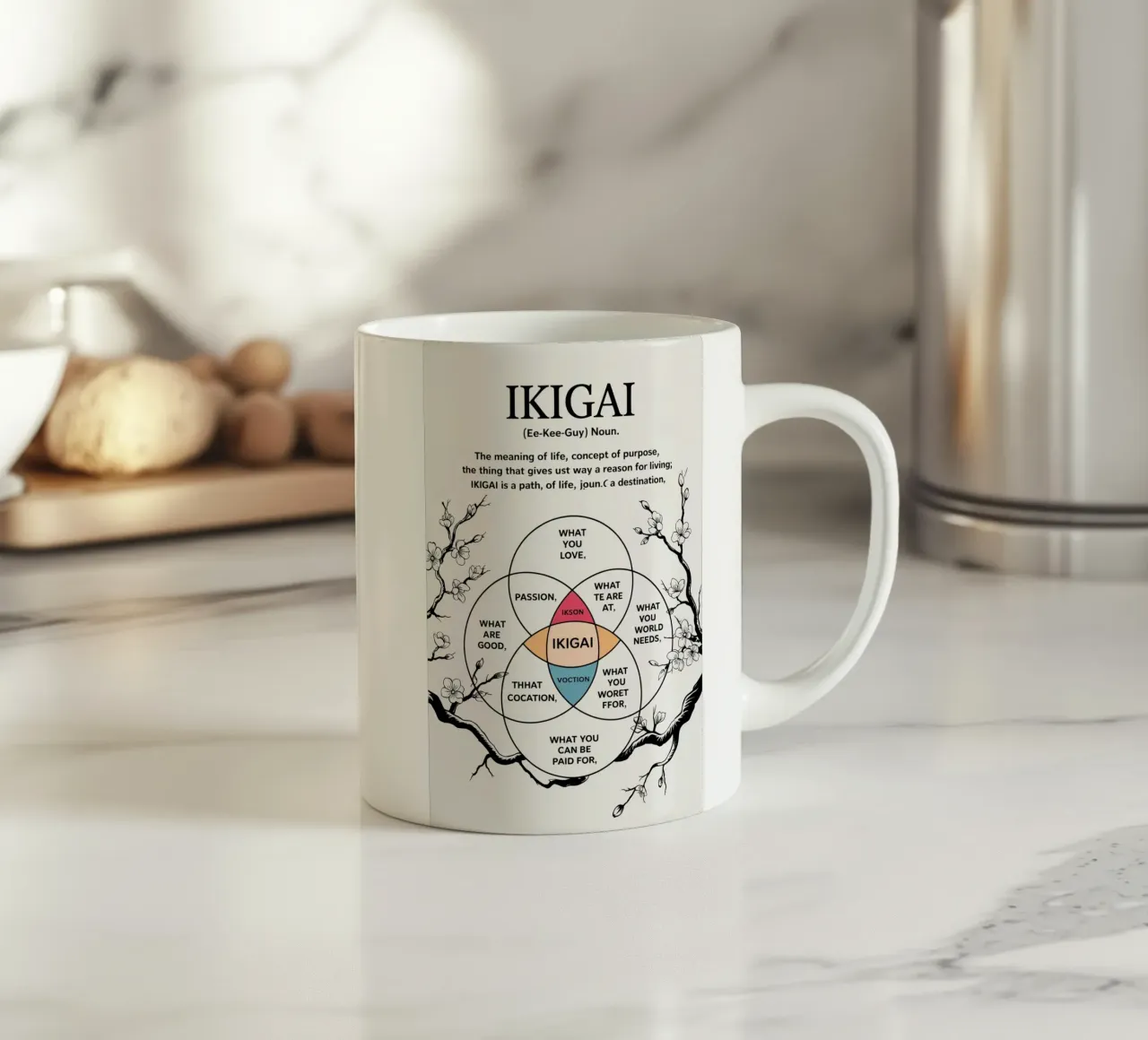 Definizione della parola Ikigai tazza in ceramica da Dale Edward YoungJr