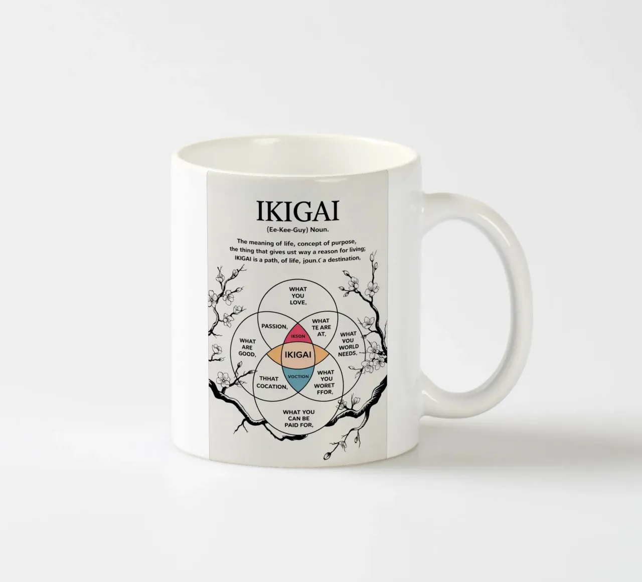 Definizione della parola Ikigai tazza in ceramica da Dale Edward YoungJr