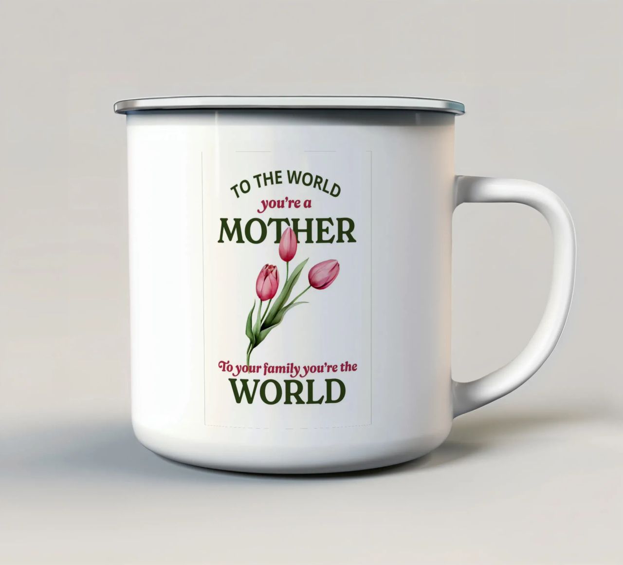 To the world you're a mother tazza in smalto da ramosashop