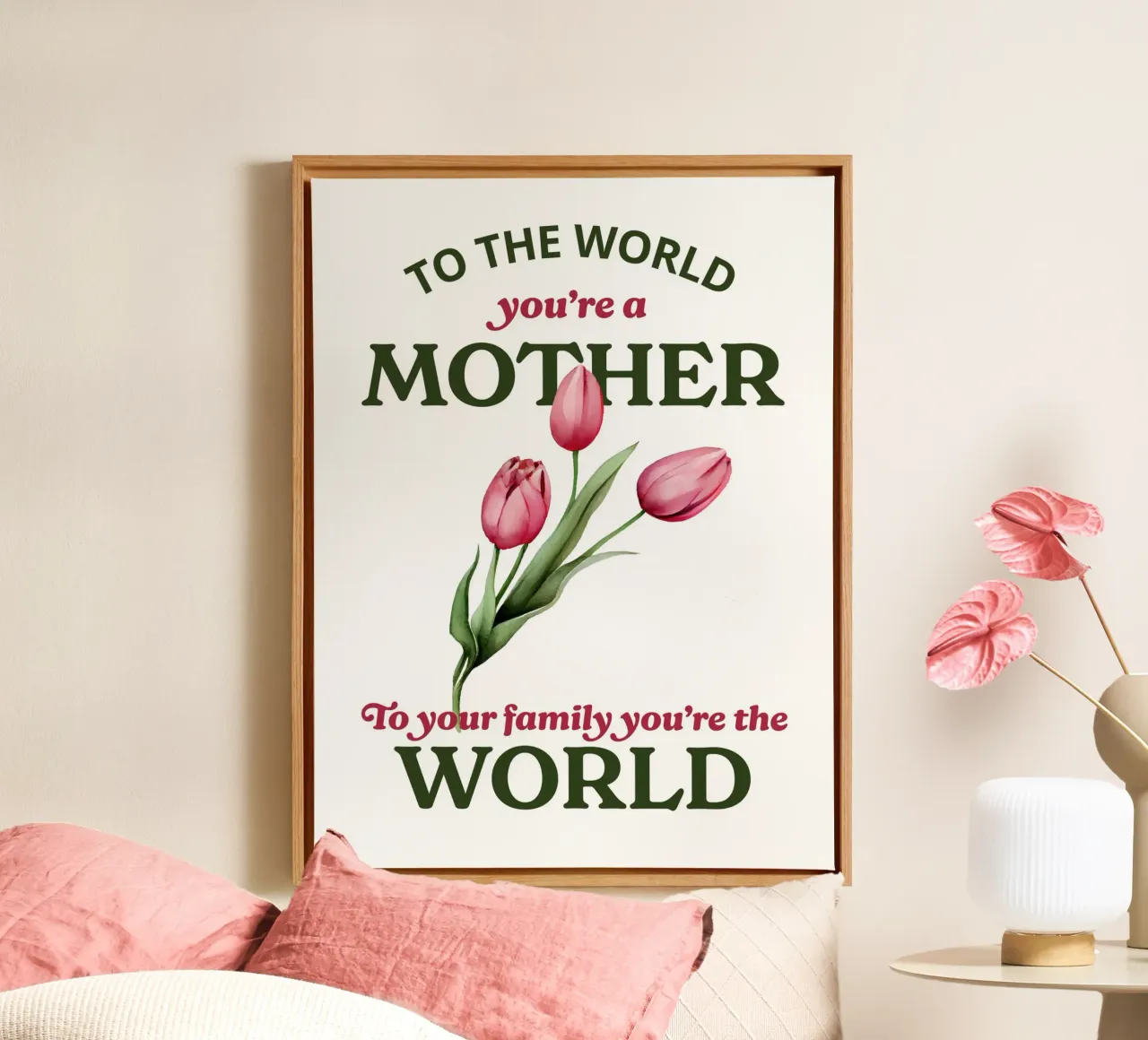 To the world you're a mother tela con Cornice a cassetta da ramosashop