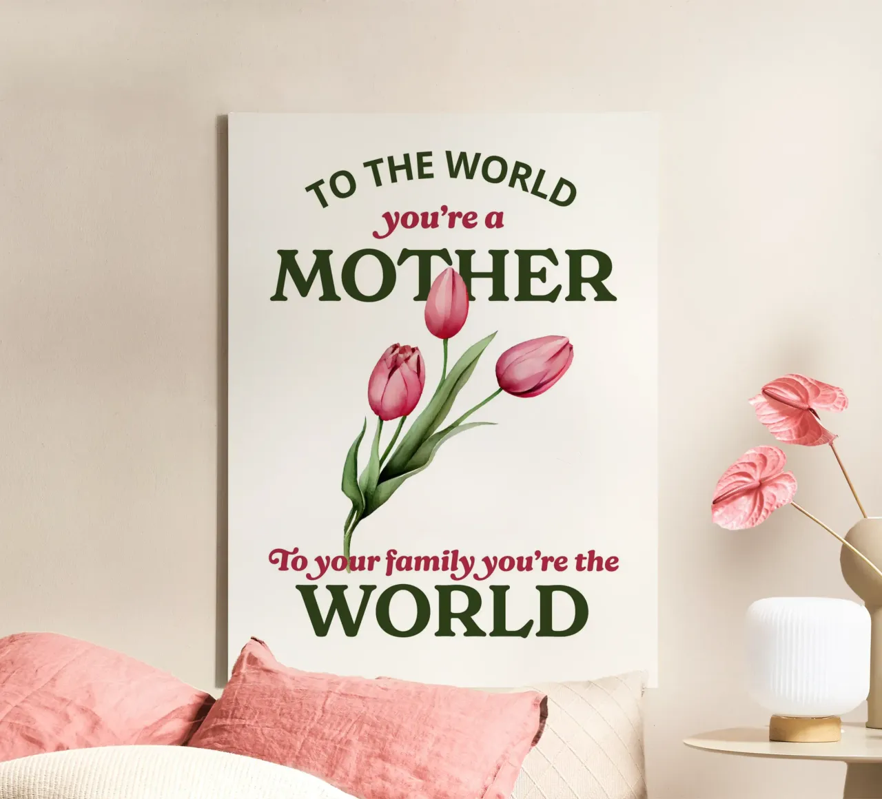 To the world you're a mother tela con Cornice a cassetta da ramosashop