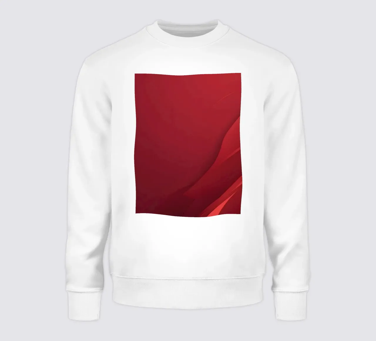 Abstraktes rotes Hintergrunddesign mit fließenden Formen Sweatshirt von DesignDoodle