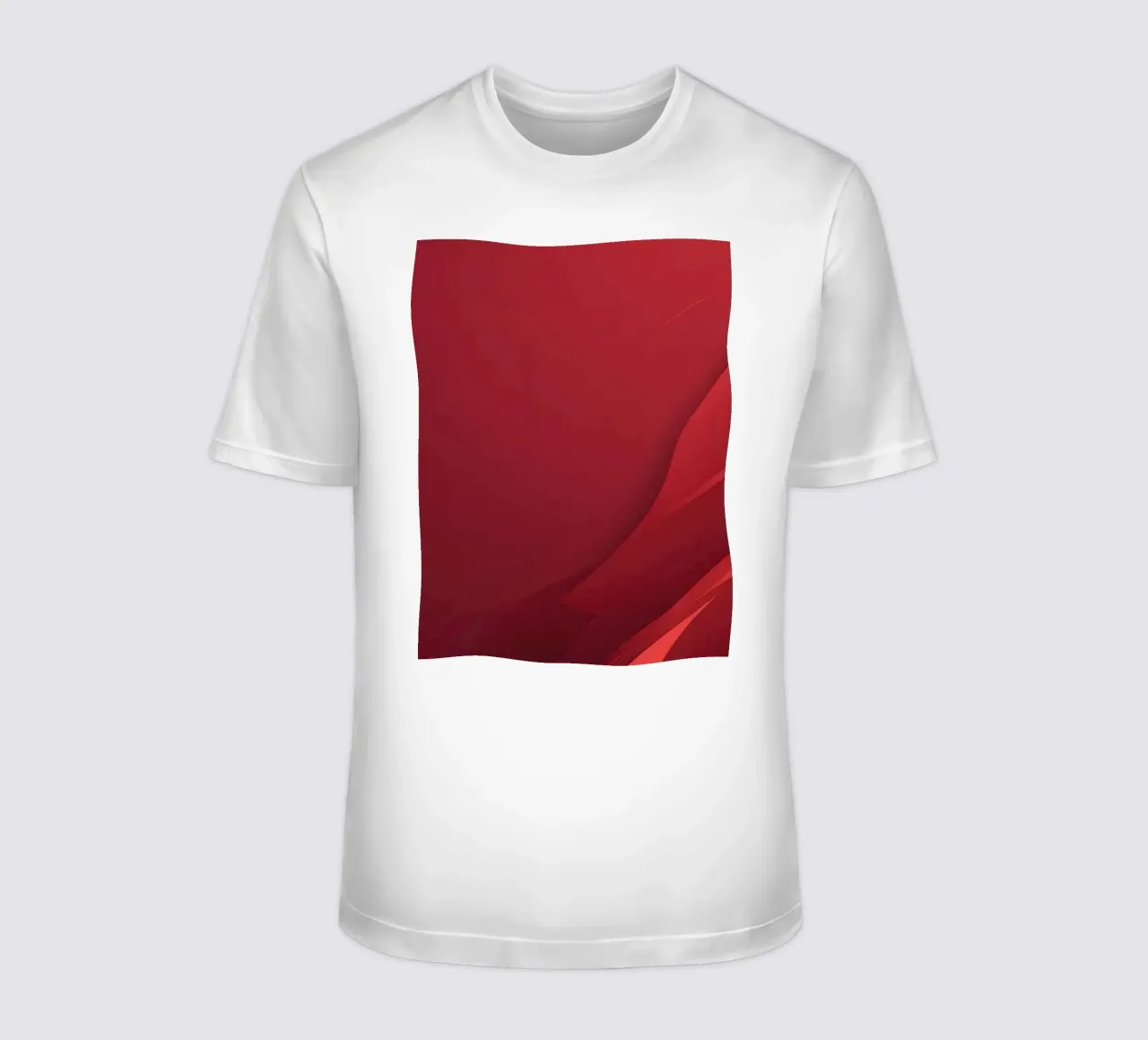 Abstract red background design with flowing shapes t-shirt by DesignDoodle