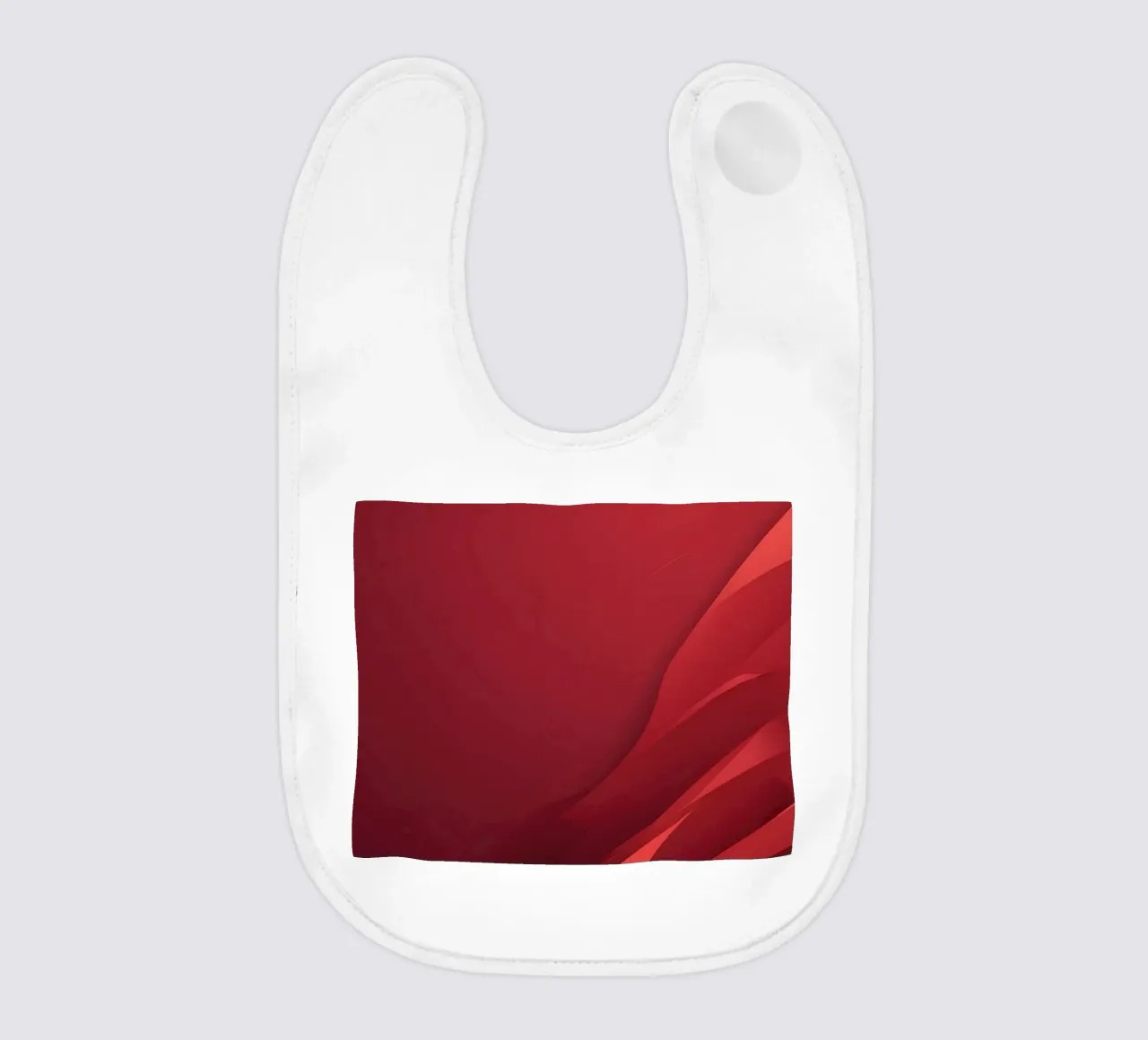 Abstract red background design with flowing shapes baby bib by DesignDoodle