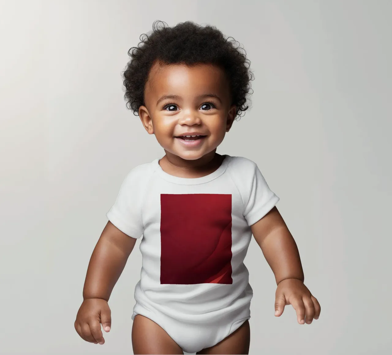 Abstract red background design with flowing shapes short-sleeve baby romper by DesignDoodle