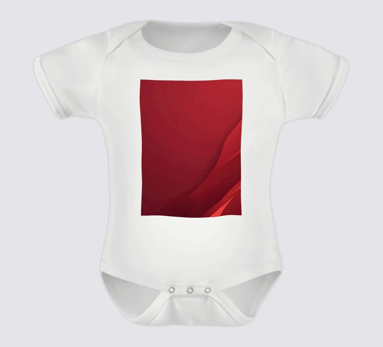 Abstract red background design with flowing shapes short-sleeve baby romper by DesignDoodle