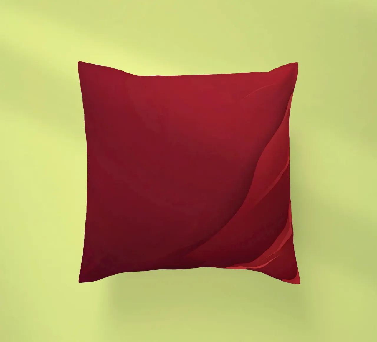 Abstract red background design with flowing shapes decorative cushion by DesignDoodle