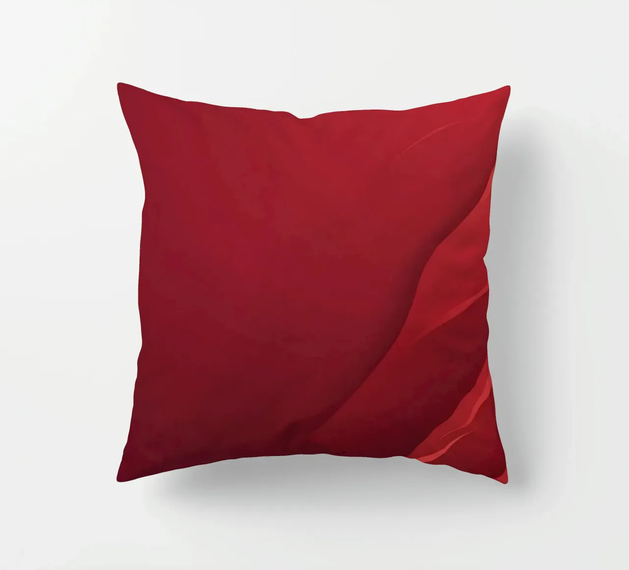 Abstract red background design with flowing shapes decorative cushion by DesignDoodle