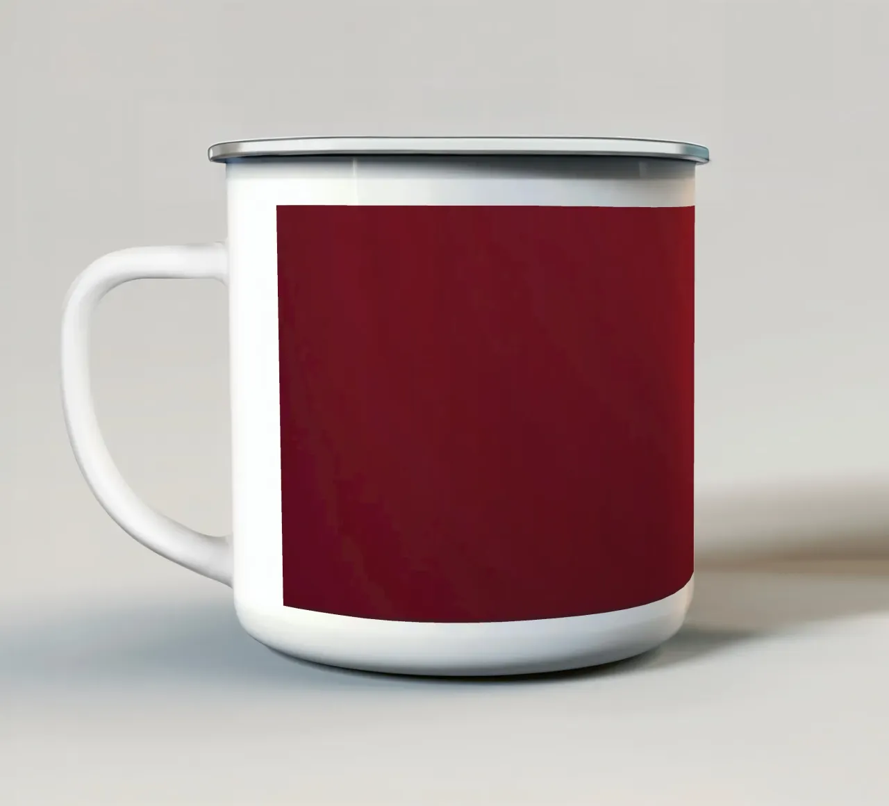 Abstract red background design with flowing shapes enamel mug by DesignDoodle