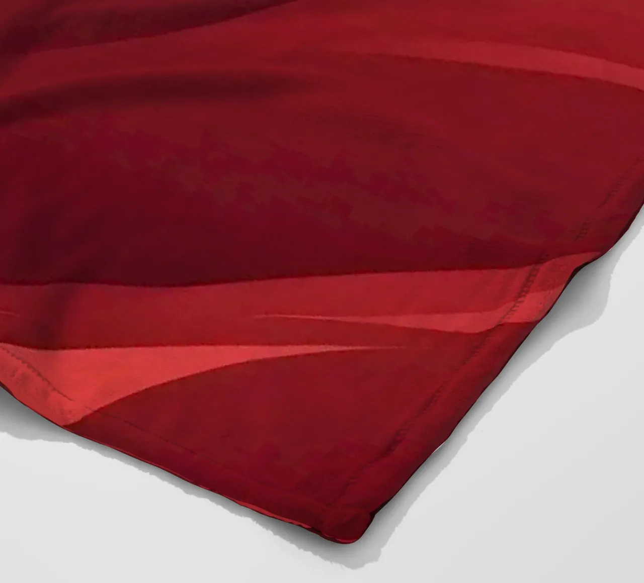 Abstract red background design with flowing shapes fleece blanket by DesignDoodle