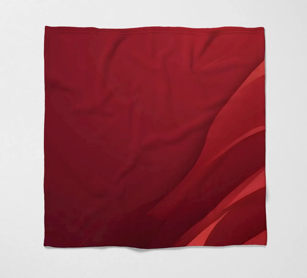 Abstract red background design with flowing shapes fleece blanket by DesignDoodle