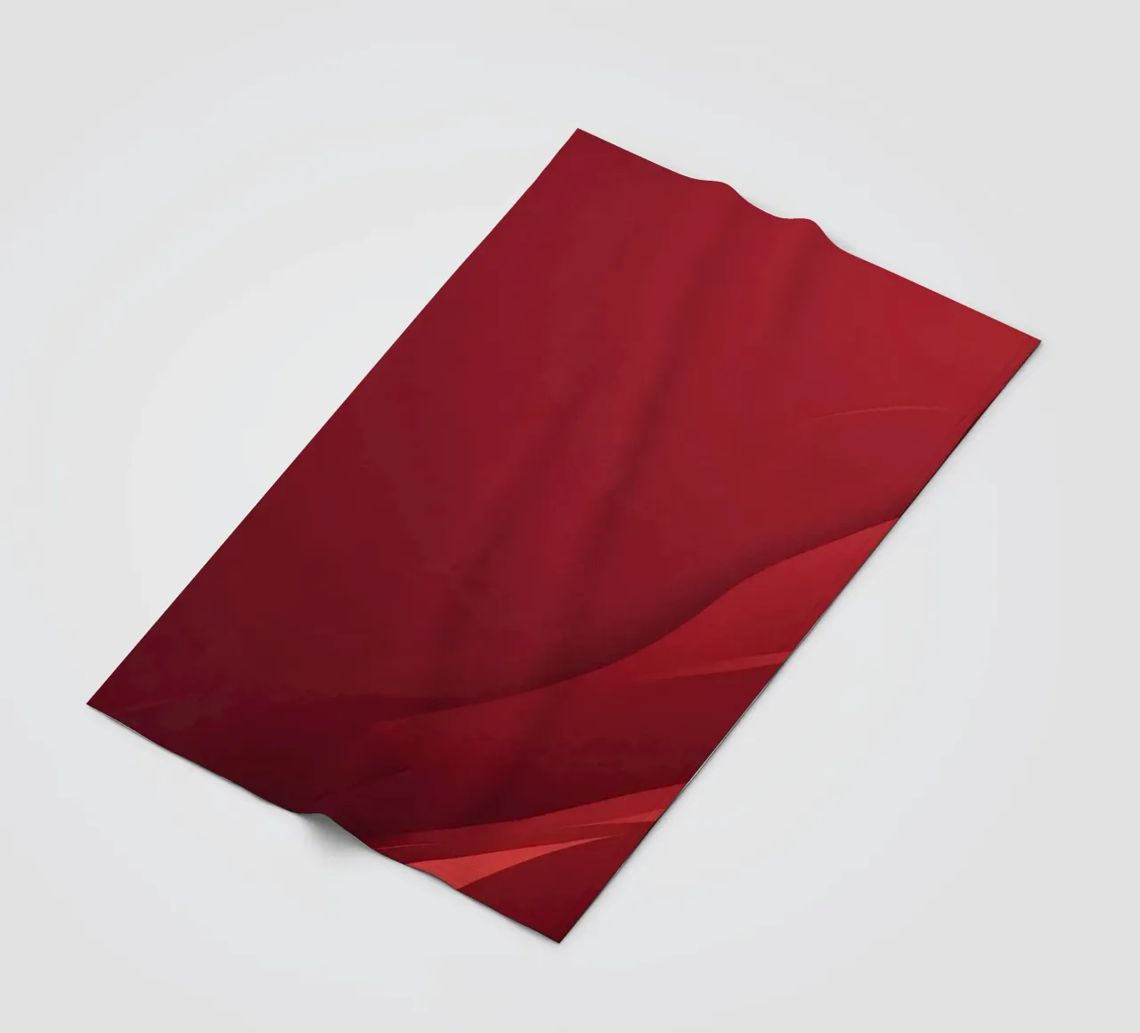 Abstract red background design with flowing shapes fleece blanket by DesignDoodle