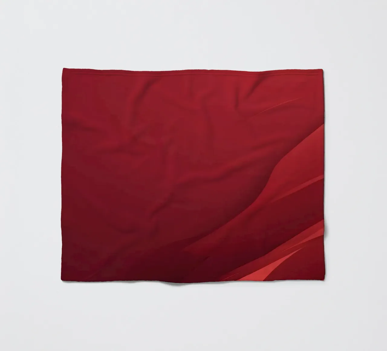 Abstract red background design with flowing shapes fleece blanket by DesignDoodle