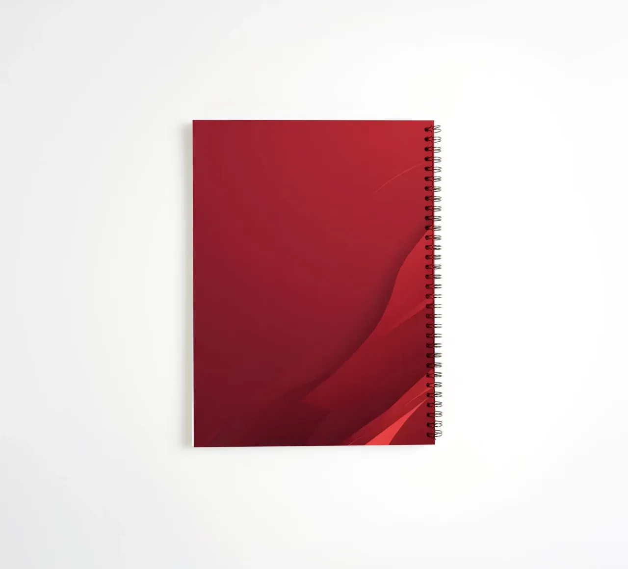 Abstract red background design with flowing shapes spiral notebook by DesignDoodle
