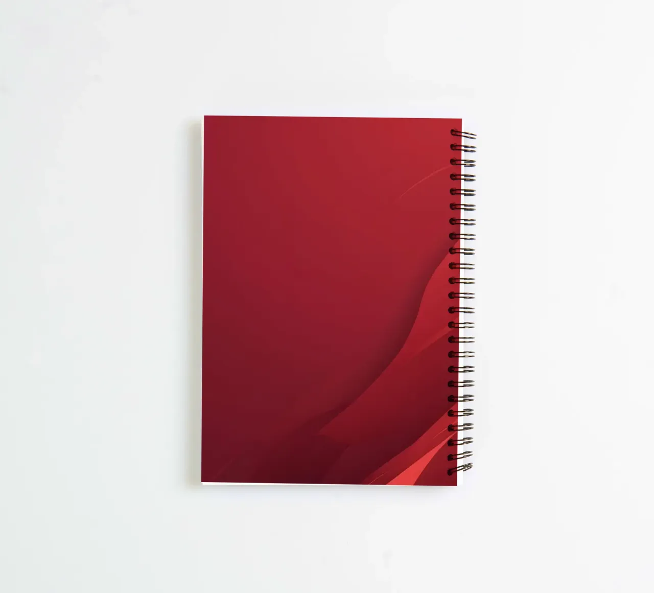 Abstract red background design with flowing shapes spiral notebook by DesignDoodle