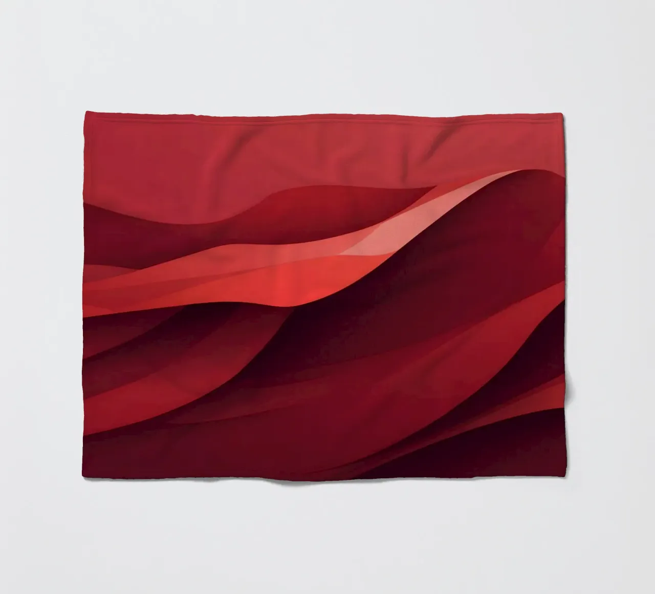 Abstrakte rote Wellen schaffen eine dynamische und einnehmende Tapete Fleecedecke von DesignDoodle