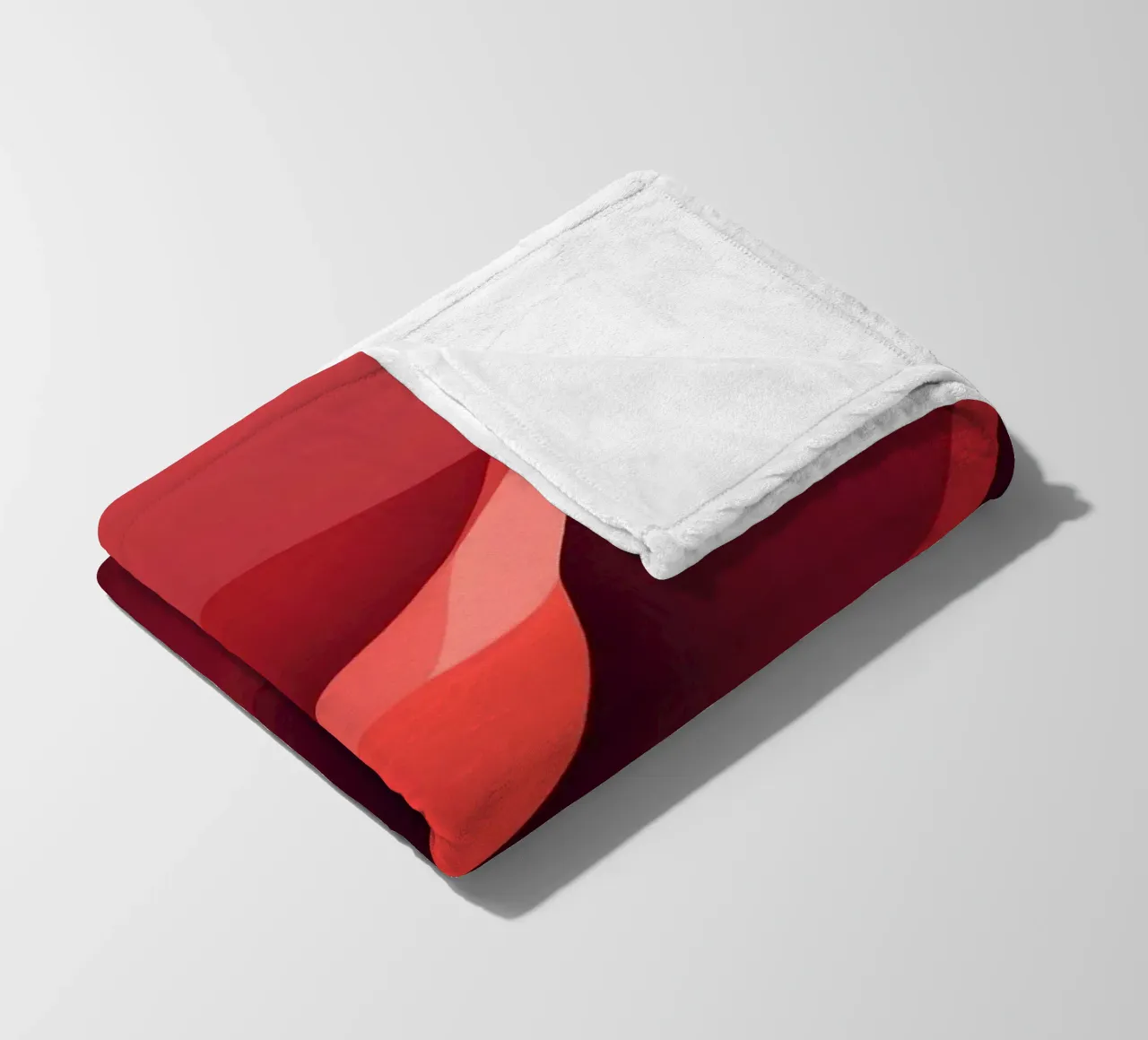 Abstract red waves create a dynamic and engaging wallpaper fleece blanket by DesignDoodle