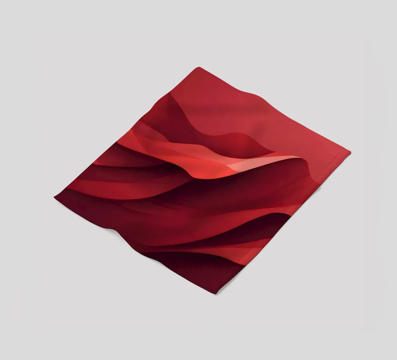 Abstrakte rote Wellen schaffen eine dynamische und einnehmende Tapete Fleecedecke von DesignDoodle