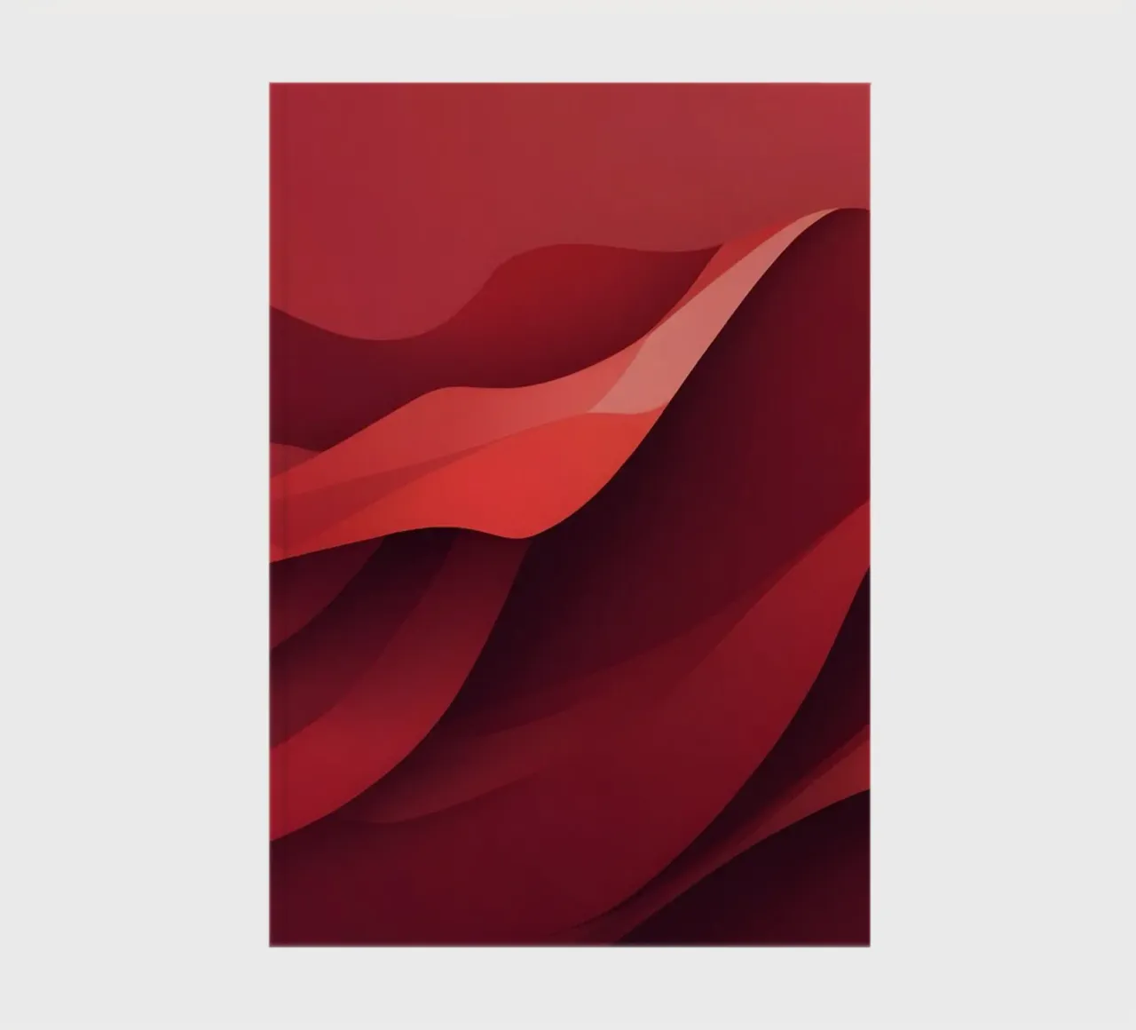 Abstract red waves create a dynamic and engaging wallpaper notebook by DesignDoodle