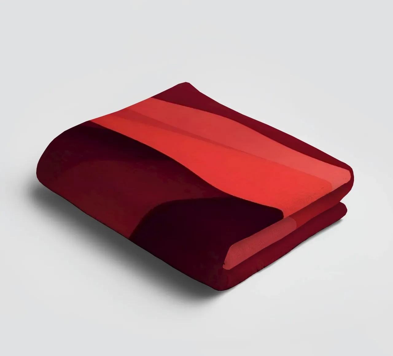 Abstract red waves create a dynamic and engaging wallpaper towel by DesignDoodle
