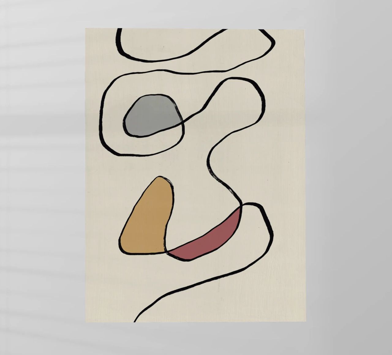Minimal graceful line art abstract 04 pellicola backlit da Little Dean