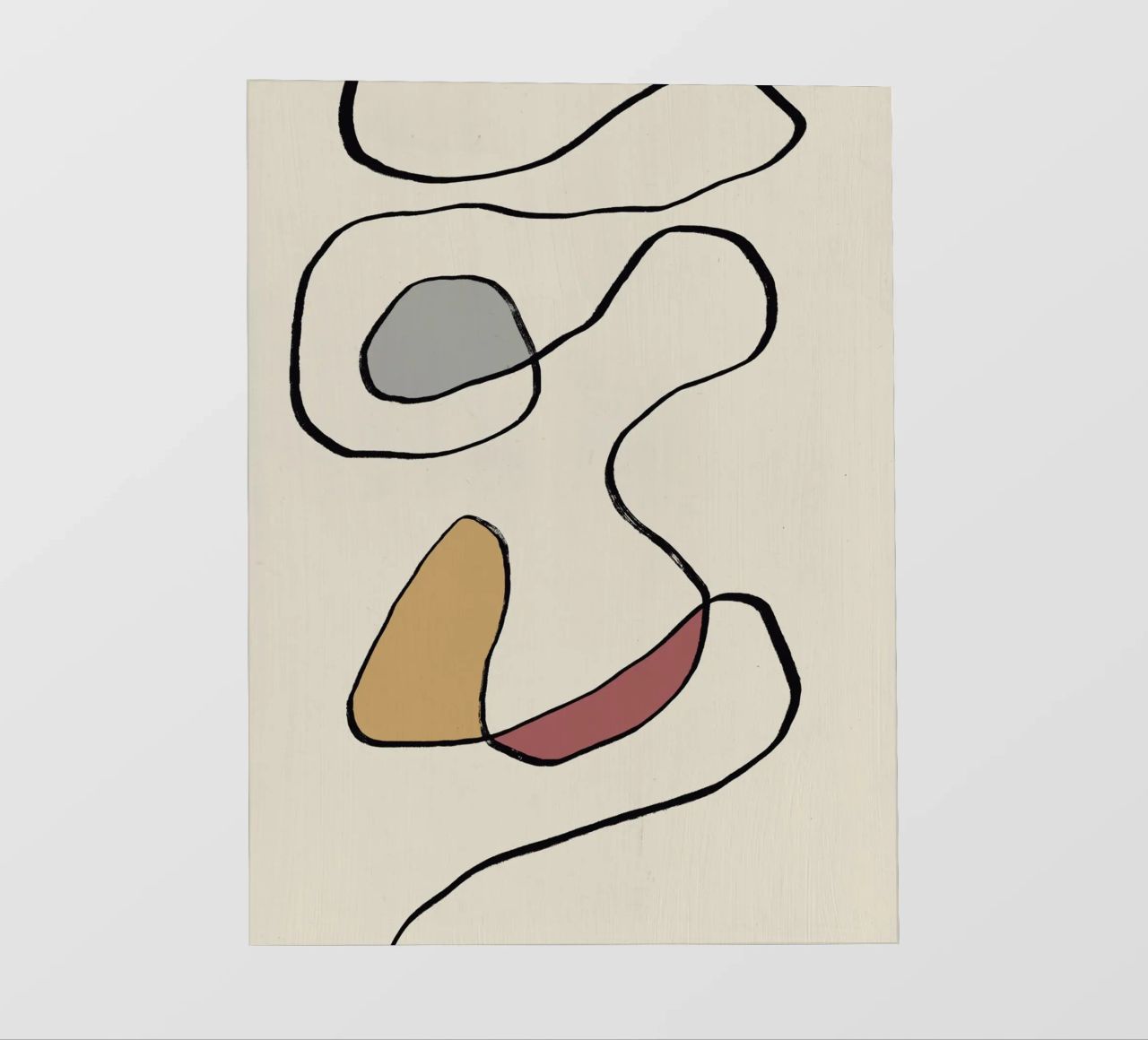Minimal graceful line art abstract 04 pellicola backlit da Little Dean