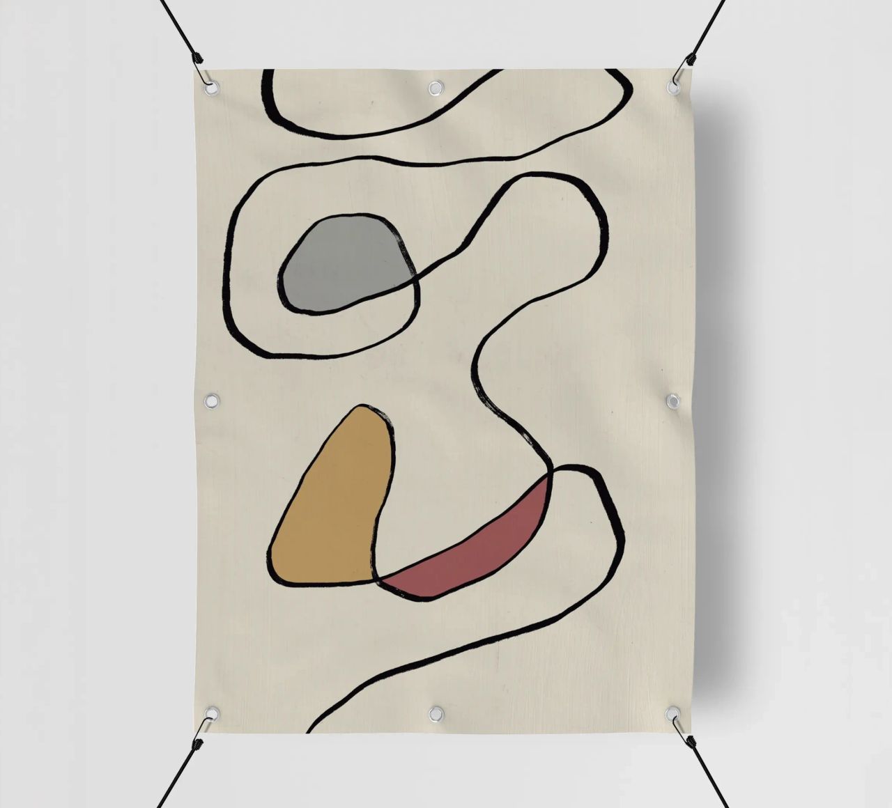 Minimal graceful line art abstract 04 telo in pvc da Little Dean