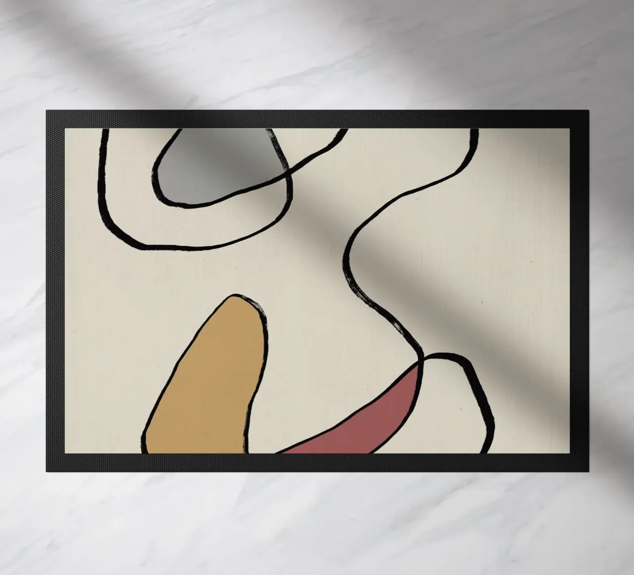 Arte lineal minimalista abstracto 04 felpudo de Little Dean