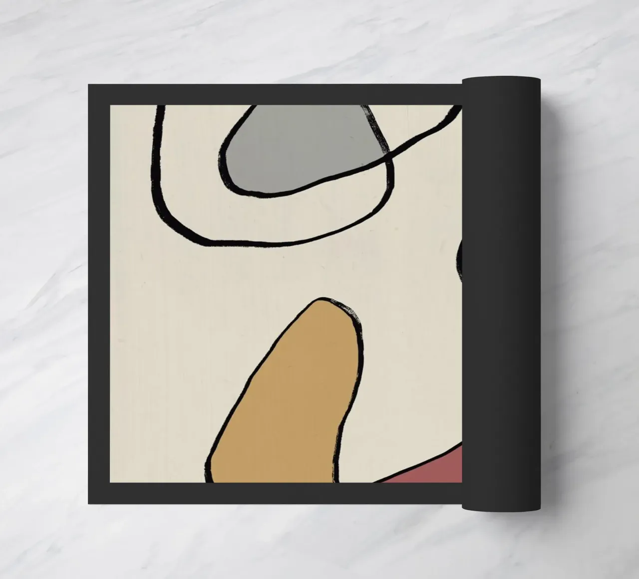 Arte lineal minimalista abstracto 04 felpudo de Little Dean