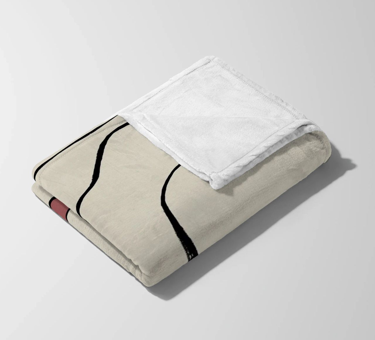 Minimal graceful line art abstract 04 coperta in pile da Little Dean