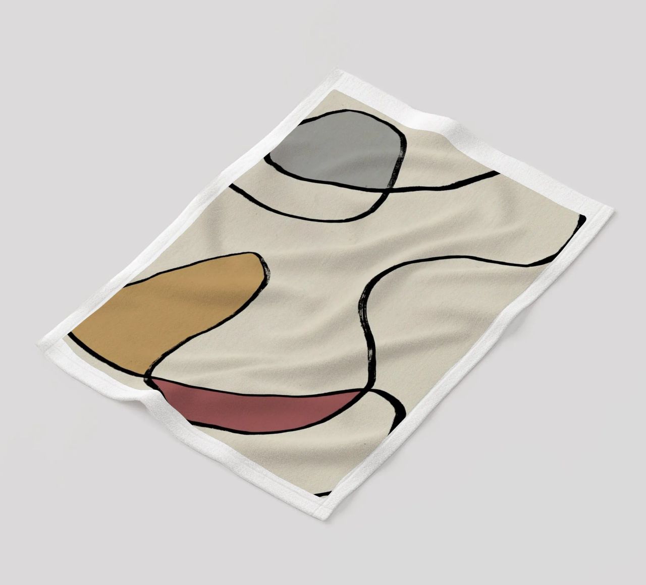Minimal graceful line art abstract 04 coperta in pile da Little Dean