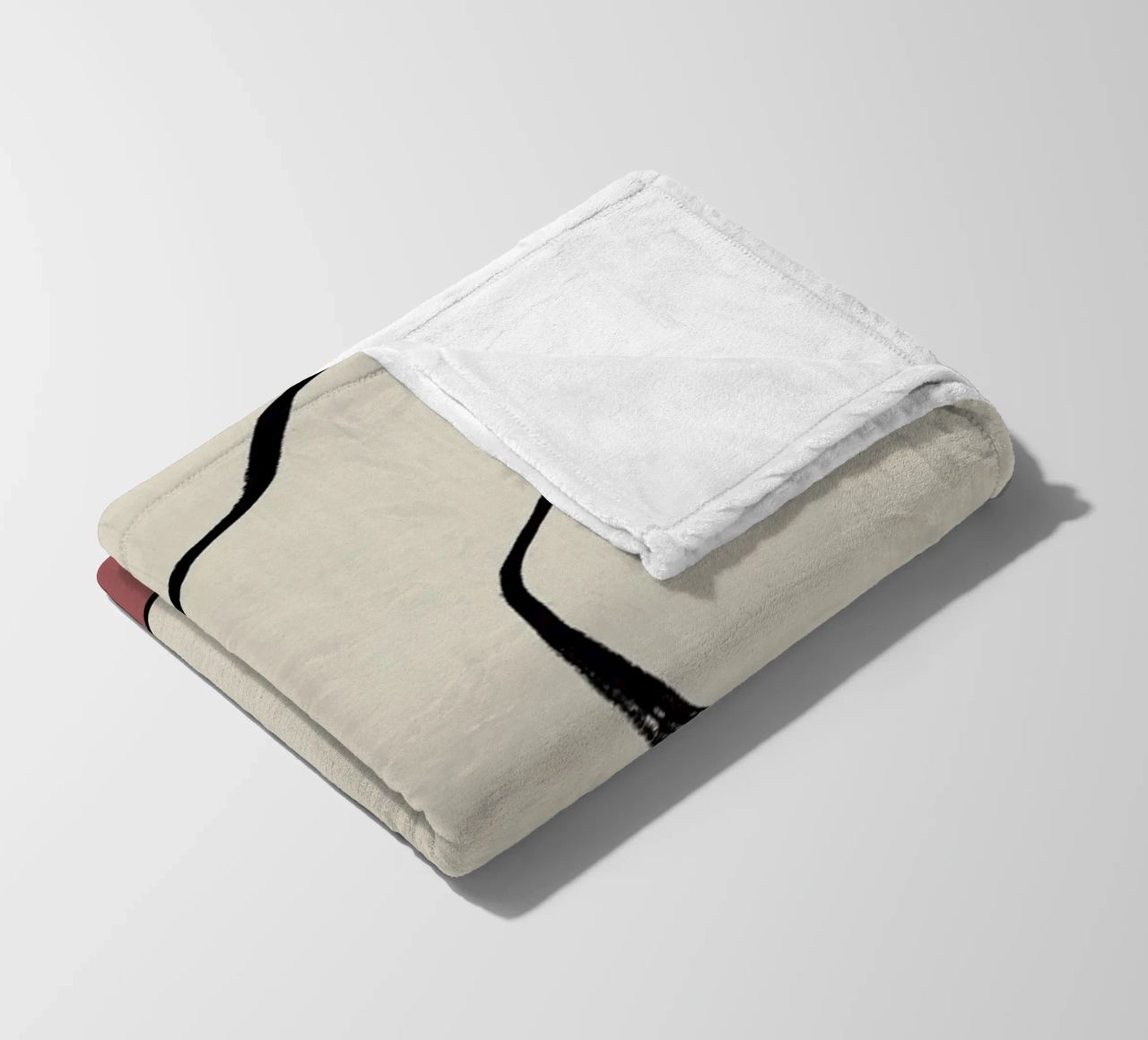 Minimal graceful line art abstract 04 coperta in pile da Little Dean