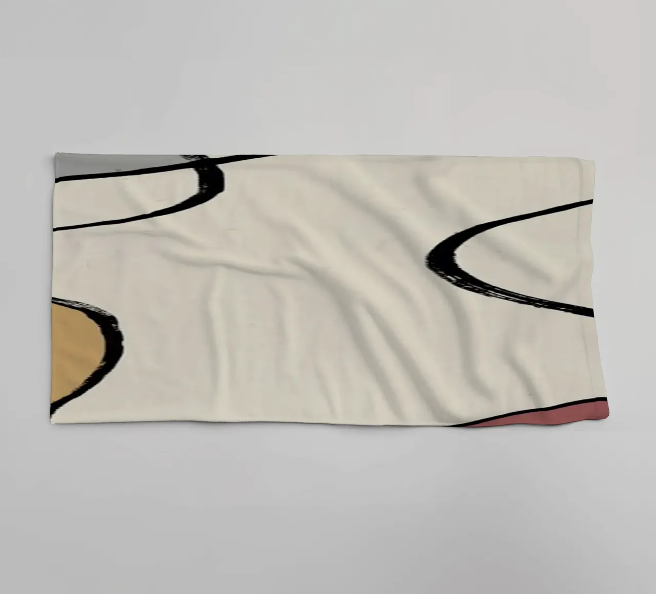 Minimal graceful line art abstract 04 asciugamano da bagno da Little Dean