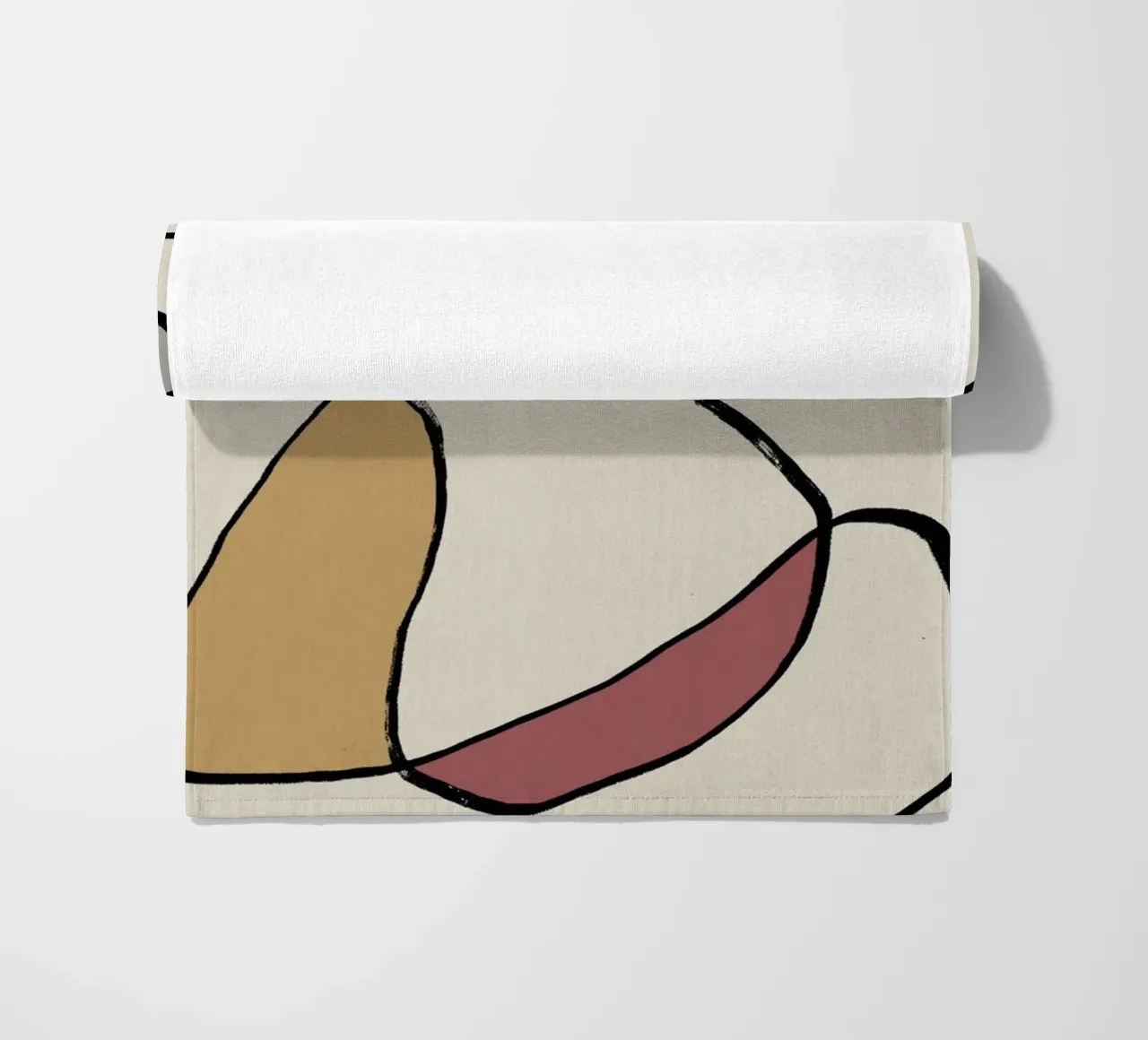 Arte lineal minimalista abstracto 04 toalla de playa de Little Dean