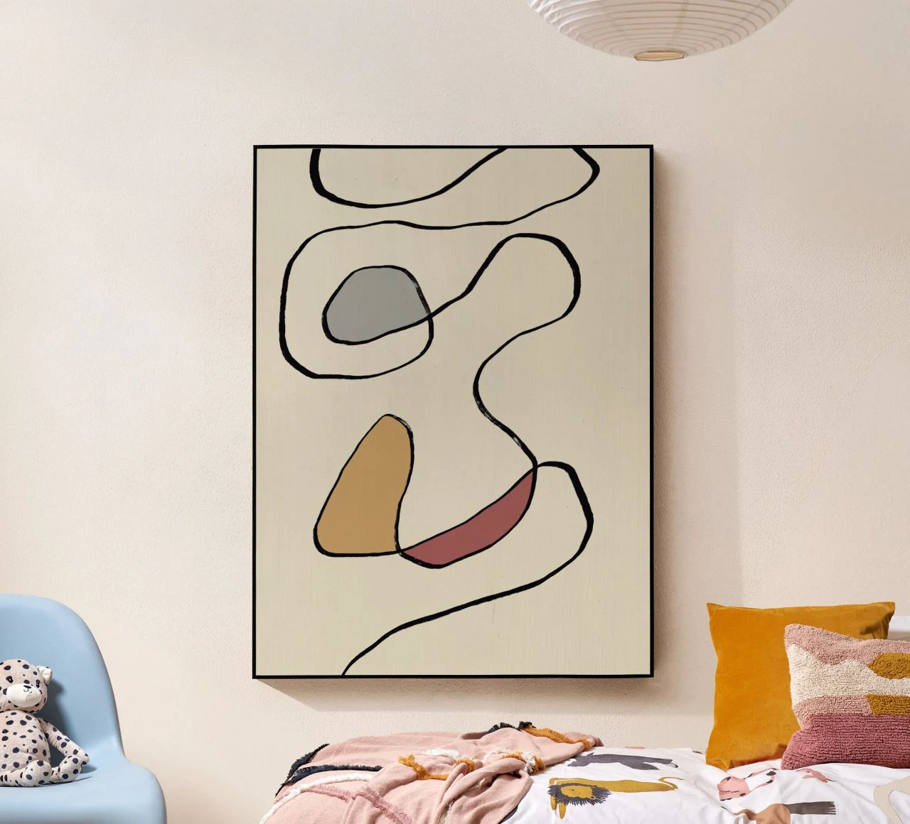 Minimal graceful line art abstract 04 plexiglass da Little Dean